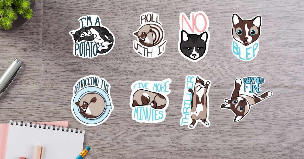 Sassy Cat Stickers and Decal Sheets
