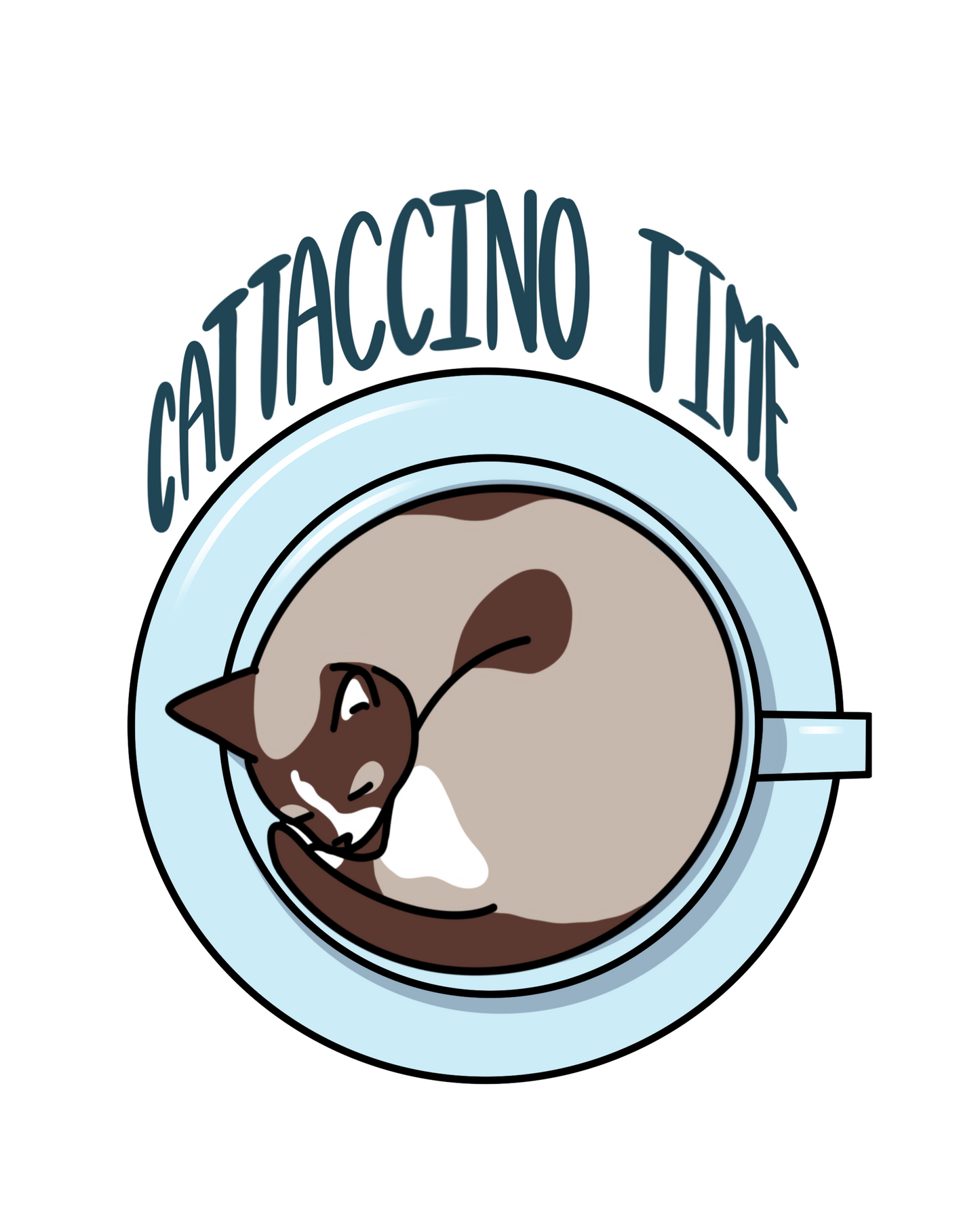 Cattaccino Cute Cat Sticker