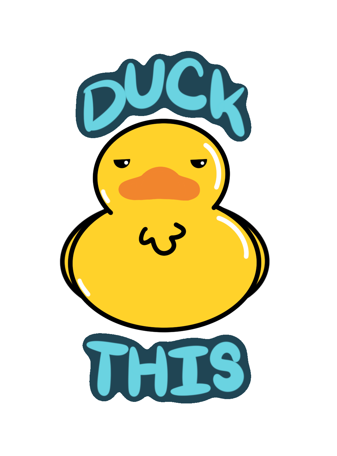 Duck This Funny Ducky Sticker