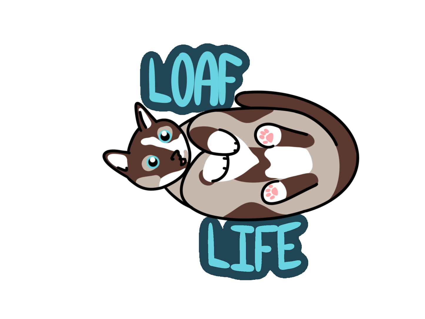 Loaf Life Cute Cat Sticker