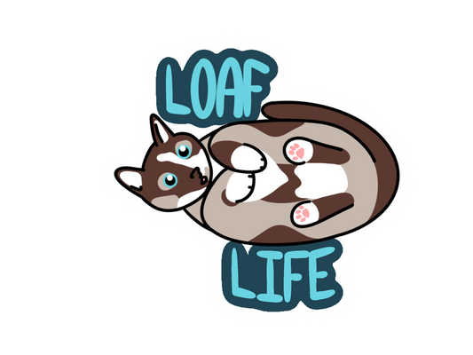 Loaf Life Cute Cat Sticker