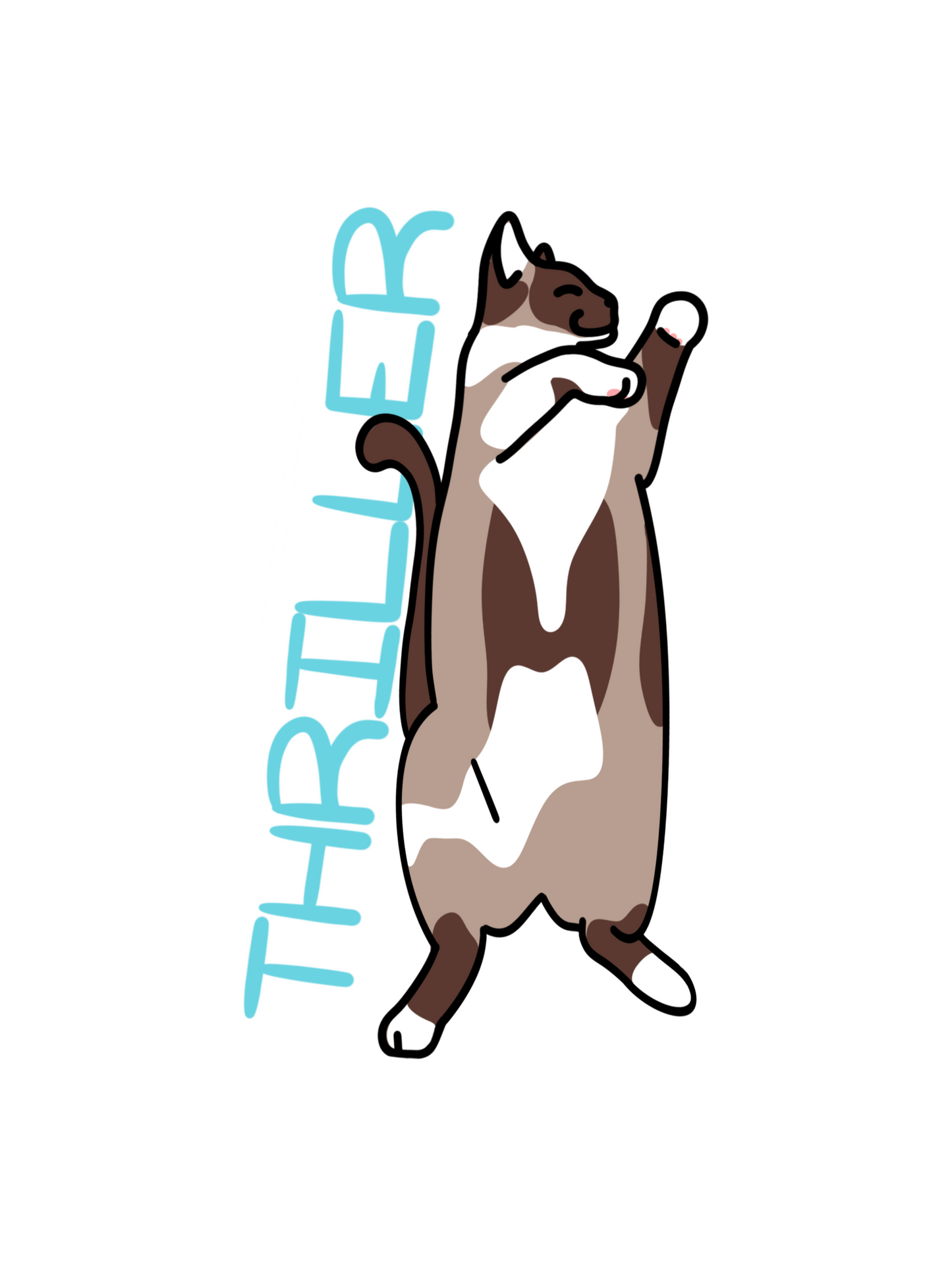 Thriller Cute Cat Sticker