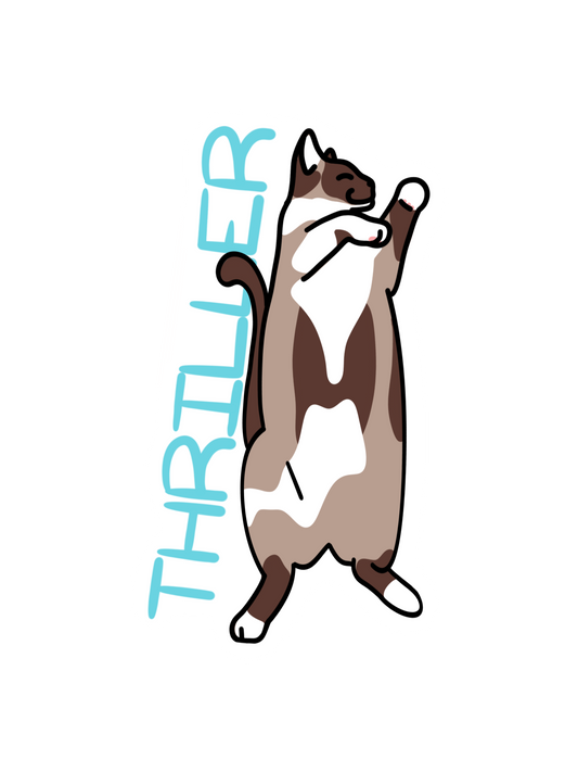 Thriller Cute Cat Sticker